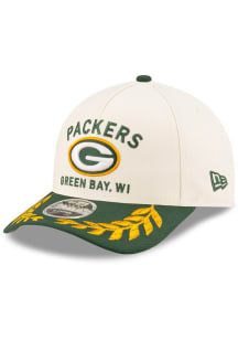 New Era Green Bay Packers 2025 NFL Draft 9FORTY Modern Crown A Frame Adjustable Hat - Ivory