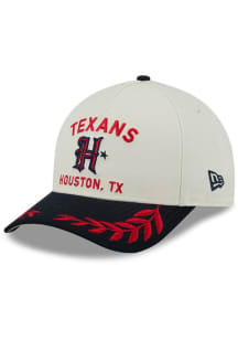 New Era Houston Texans 2025 NFL Draft 9FORTY Modern Crown A Frame Adjustable Hat - Ivory