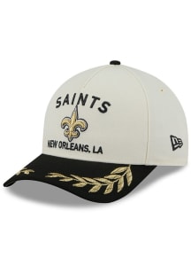 New Era New Orleans Saints 2025 NFL Draft 9FORTY Modern Crown A Frame Adjustable Hat - Ivory