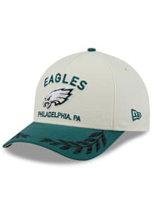 New Era Philadelphia Eagles 2025 NFL Draft 9FORTY Modern Crown A Frame Adjustable Hat - Ivory