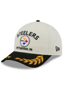 New Era Pittsburgh Steelers 2025 NFL Draft 9FORTY Modern Crown A Frame Adjustable Hat - Ivory