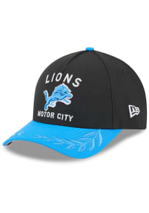 New Era Detroit Lions Black 2025 NFL Draft JR 9FORTY Modern Crown A Frame Youth Adjustable Hat