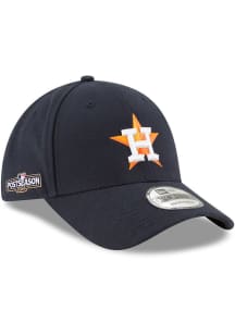 New Era Houston Astros Home 2024 Postseason Side Patch 9TWENTY Adjustable Hat - Navy Blue