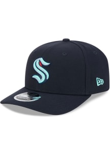 New Era Seattle Kraken 9SEVENTY Stretch Snap Adjustable Hat - Navy Blue