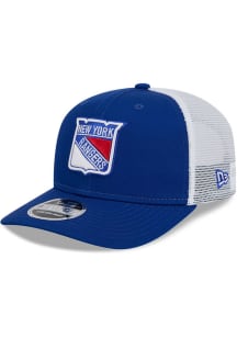 New Era New York Rangers 9SEVENTY Stretch Snap Cotton Trucker Adjustable Hat - Blue