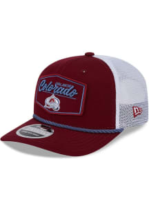 New Era Colorado Avalanche 9SEVENTY Stretch Snap Cotton Trucker Patch Adjustable Hat - Maroon