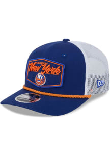 New Era New York Islanders 9SEVENTY Stretch Snap Cotton Trucker Patch Adjustable Hat - Blue