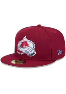 New Era Colorado Avalanche Mens Maroon 59FIFTY Polyester Fit Fitted Hat