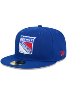 New Era New York Rangers Mens Blue 59FIFTY Polyester Fit Fitted Hat