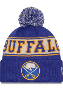 New Era Buffalo Sabres Blue Retro Pom Knit Mens Knit Hat
