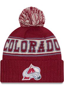 Bonnet Avec Pompons Et Manchettes Colorado Avalanche - New Era - NHL Officiel - Taille Unique - Neuf Ancien Stock