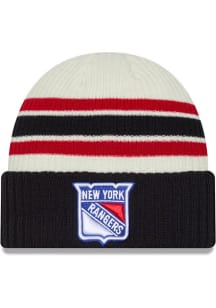 New Era New York Rangers Navy Blue Vintage Cuff Knit Mens Knit Hat