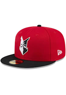 New Era Indianapolis Indians Mens Red Authentic Collection 59FIFTY Fitted Hat