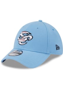 New Era Omaha Storm Chasers Mens Light Blue Authentic Collection 39THIRTY Flex Hat