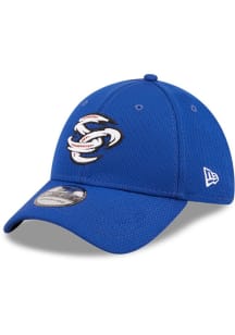 New Era Omaha Storm Chasers Mens Blue Batting Practice 39THIRTY Flex Hat