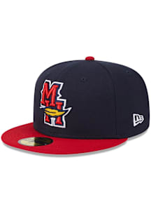 New Era Toledo Mud Hens Mens Navy Blue Authentic Collection 59FIFTY Fitted Hat
