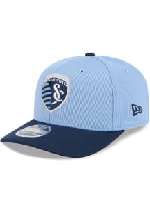 New Era Sporting Kansas City Jersey Hook 9SEVENTY Stretch Snap Adjustable Hat - Light Blue