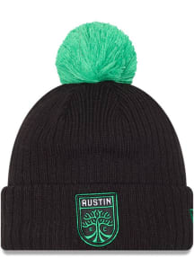 New Era Austin FC Black Jersey Hook Knit Mens Knit Hat