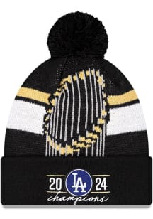 New Era Los Angeles Dodgers  2024 World Series Champions Locker Room Cuff Pom Mens Knit Hat