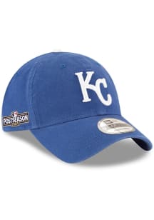 New Era Kansas City Royals 2024 Postseason Side Patch 9TWENTY Adjustable Hat - Blue