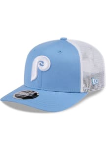 New Era Philadelphia Phillies Cotton 9SEVENTY Adjustable Hat - Light Blue