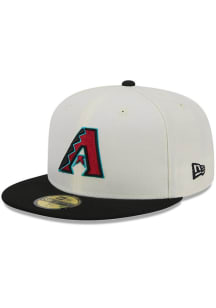 New Era Arizona Diamondbacks Mens White 2T Evergreen 59FIFTY Fitted Hat