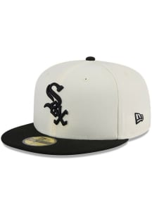 New Era Chicago White Sox Mens White 2T Evergreen 59FIFTY Fitted Hat