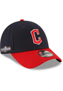 New Era Cleveland Guardians Home 2024 Postseason Side Patch 9FORTY Adjustable Hat - Navy Blue