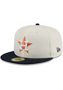 New Era Houston Astros Mens White 2T Evergreen 59FIFTY Fitted Hat