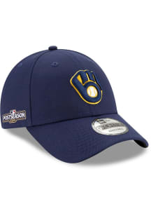 New Era Milwaukee Brewers Game 2024 Postseason Side Patch 9FORTY Adjustable Hat - Blue