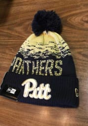 New Era Pitt Panthers Navy Blue NE16 Sport Knit Flect Mens Knit Hat