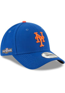 New Era New York Mets Home 2024 Postseason Side Patch 9FORTY Adjustable Hat - Blue