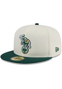 New Era Oakland Athletics Mens White 2T Evergreen 59FIFTY Fitted Hat