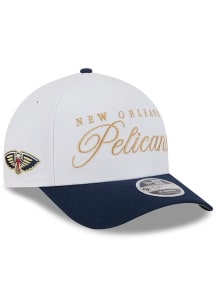 New Era New Orleans Pelicans 2025 NBA Draft A Frame M Crown 9FORTY Adjustable Hat - White