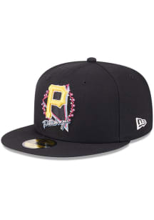 New Era Pittsburgh Pirates Mens Black Neon 59FIFTY Fitted Hat