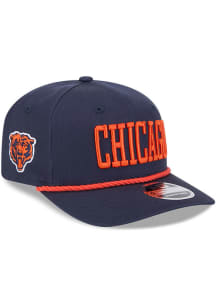 New Era Chicago Bears 9SEVENTY Cotton Stretch Snap Adjustable Hat - Navy Blue