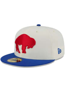 New Era Buffalo Bills Mens White Retro 2T Evergreen 59FIFTY Fitted Hat