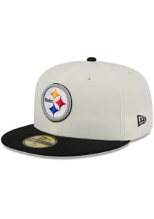 New Era Pittsburgh Steelers Mens White 2T Evergreen 59FIFTY Fitted Hat