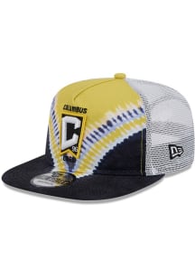 New Era Columbus Crew Black Dye Golfer Trucker Mens Snapback Hat