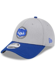 New Era Chicago Cubs 2025 Batting Practice Stretch  9FORTY Adjustable Hat - Grey