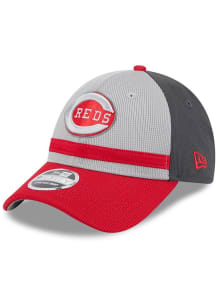 New Era Cincinnati Reds 2025 Batting Practice Stretch  9FORTY Adjustable Hat - Grey