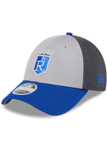 New Era Kansas City Royals 2025 Batting Practice Stretch  9FORTY Adjustable Hat - Grey