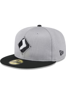 New Era Chicago White Sox Mens Grey 2025 Batting Practice 59FIFTY Fitted Hat
