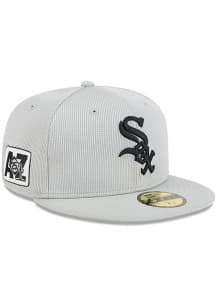 New Era Chicago White Sox Mens Grey 2025 Spring Training 59FIFTY Fitted Hat