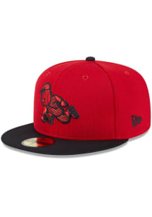 New Era Cincinnati Reds Mens Red 2025 Clubhouse Modern Crown 59FIFTY Fitted Hat