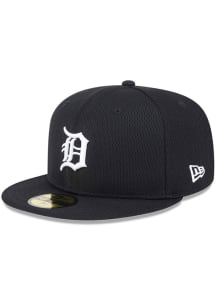 New Era Detroit Tigers Mens Black 2025 Clubhouse Modern Crown 59FIFTY Fitted Hat