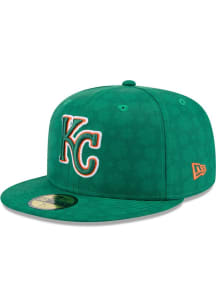 New Era Kansas City Royals Mens Green 2025 St Patricks Day 59FIFTY Fitted Hat