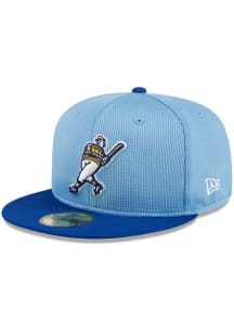 New Era Milwaukee Brewers Mens Light Blue 2025 Batting Practice 59FIFTY Fitted Hat