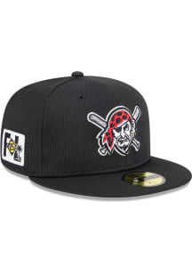 New Era Pittsburgh Pirates Mens Black 2025 Spring Training 59FIFTY Fitted Hat