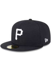 New Era Pittsburgh Pirates Mens Black 2025 Clubhouse Modern Crown 59FIFTY Fitted Hat